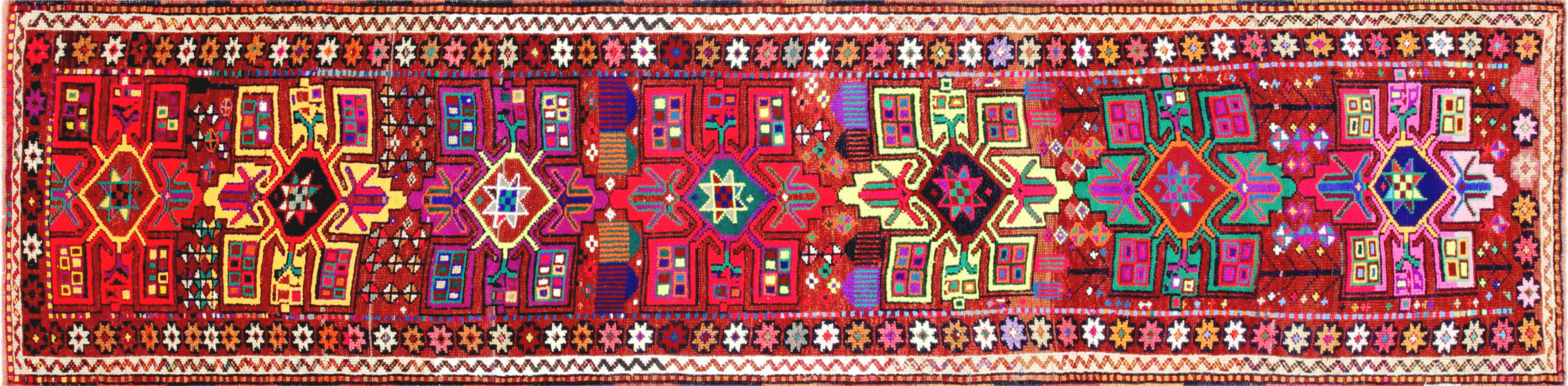 Vintage Turkish Oushak Runner - 2'10" x 11'9" - 210215