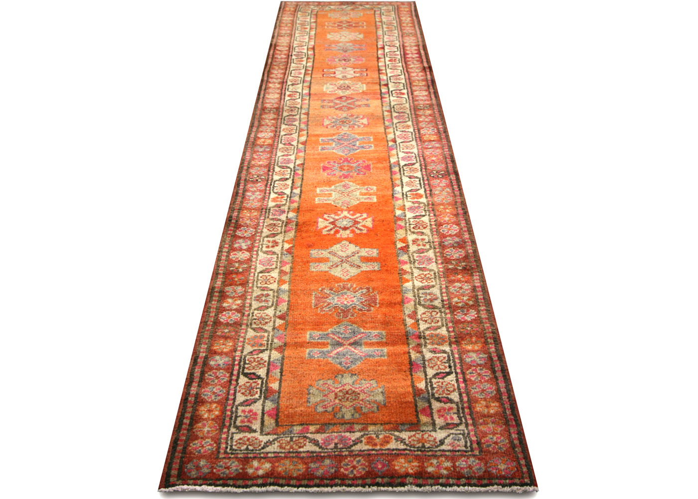 Vintage Turkish Oushak Runner - 3' x 12'9" - 210217