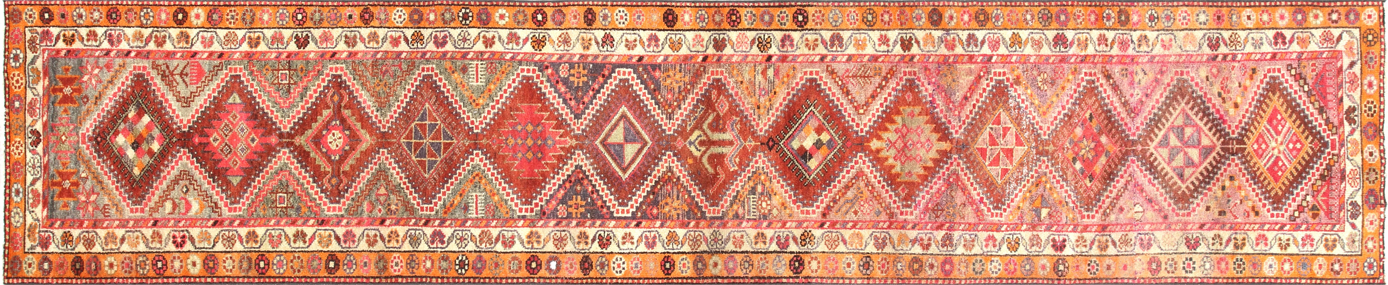 Vintage Turkish Oushak Runner - 2'9" x 13'6" - 210223