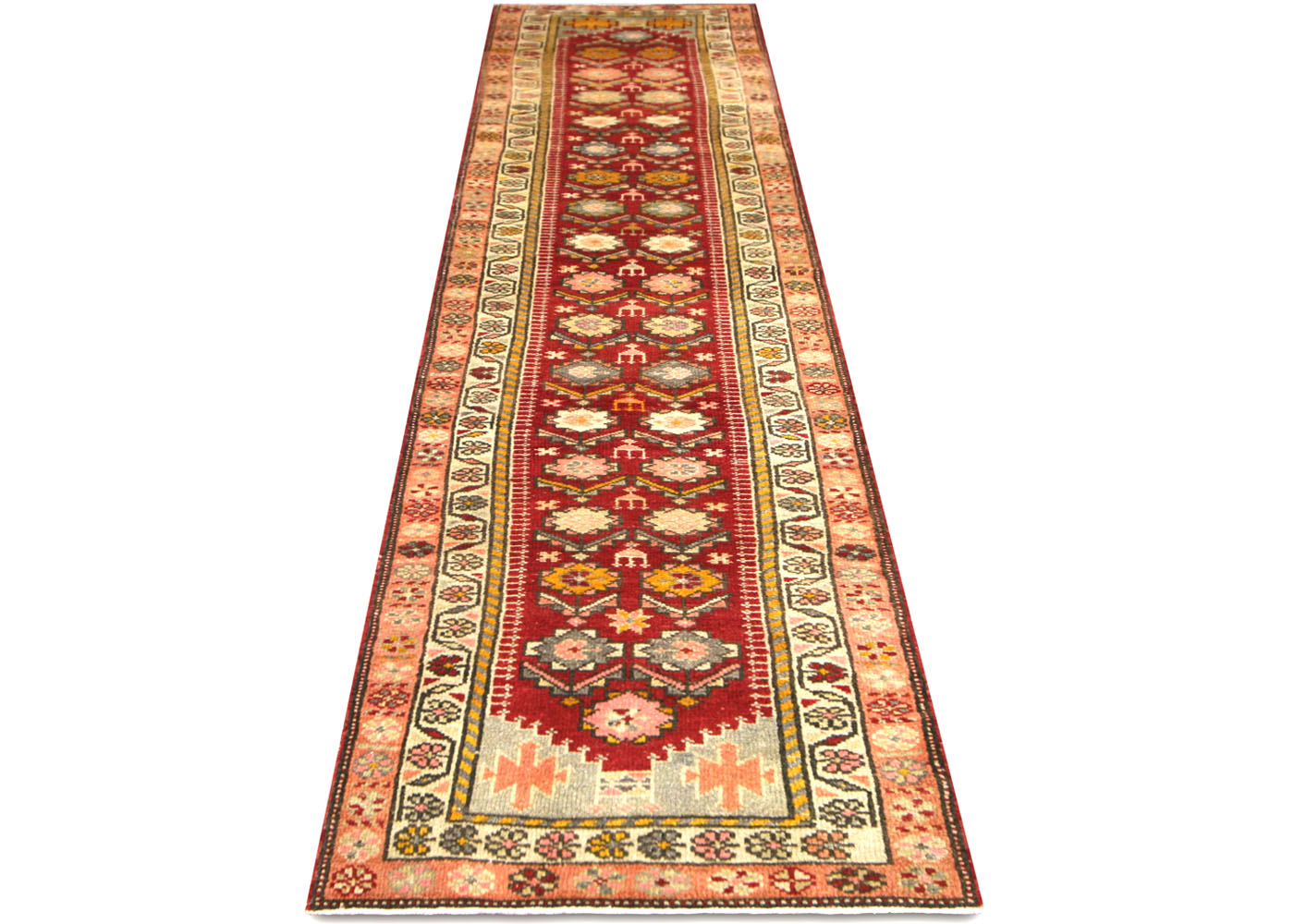 Vintage Turkish Oushak Runner - 2'8" x 12'6" - 210225