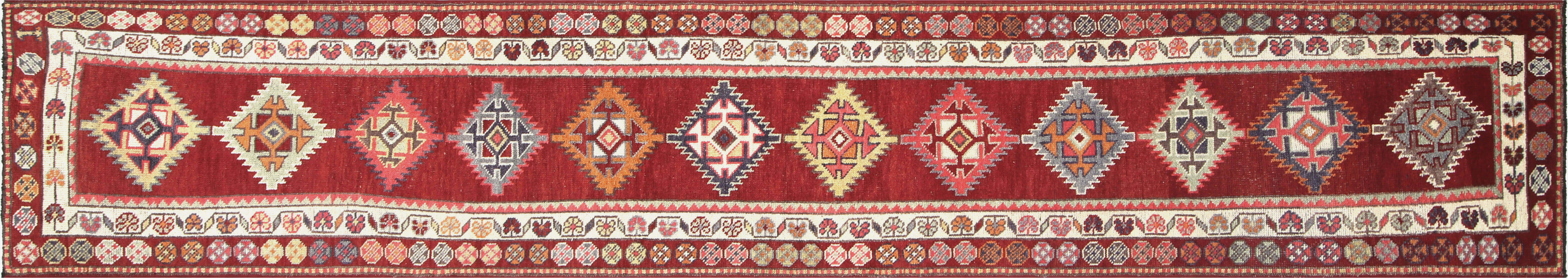 Vintage Turkish Oushak Runner - 2'8" x 14'9" - 210227