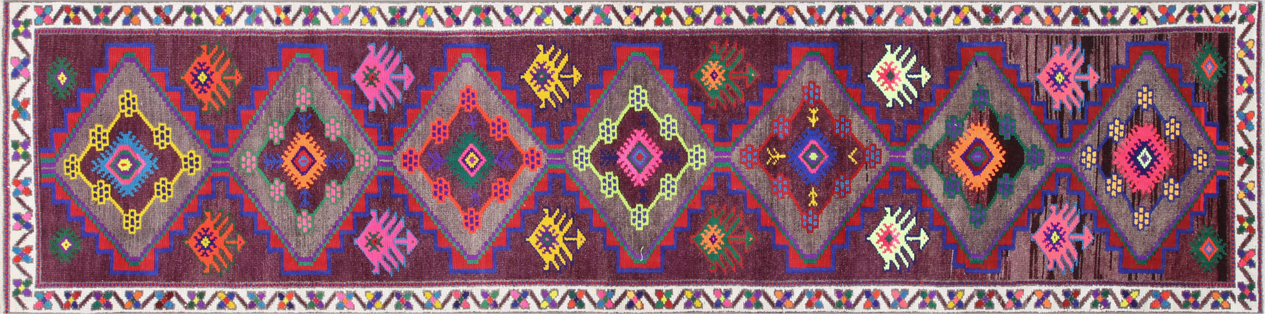 Vintage Turkish Oushak Runner - 2'9" x 11'3" - 210228