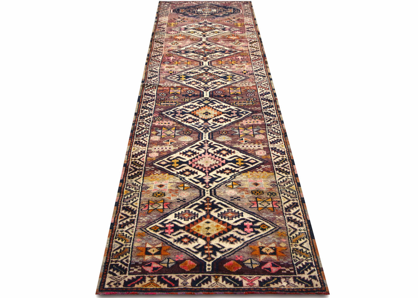 Vintage Turkish Oushak Runner - 3'2" x 12' - 210231