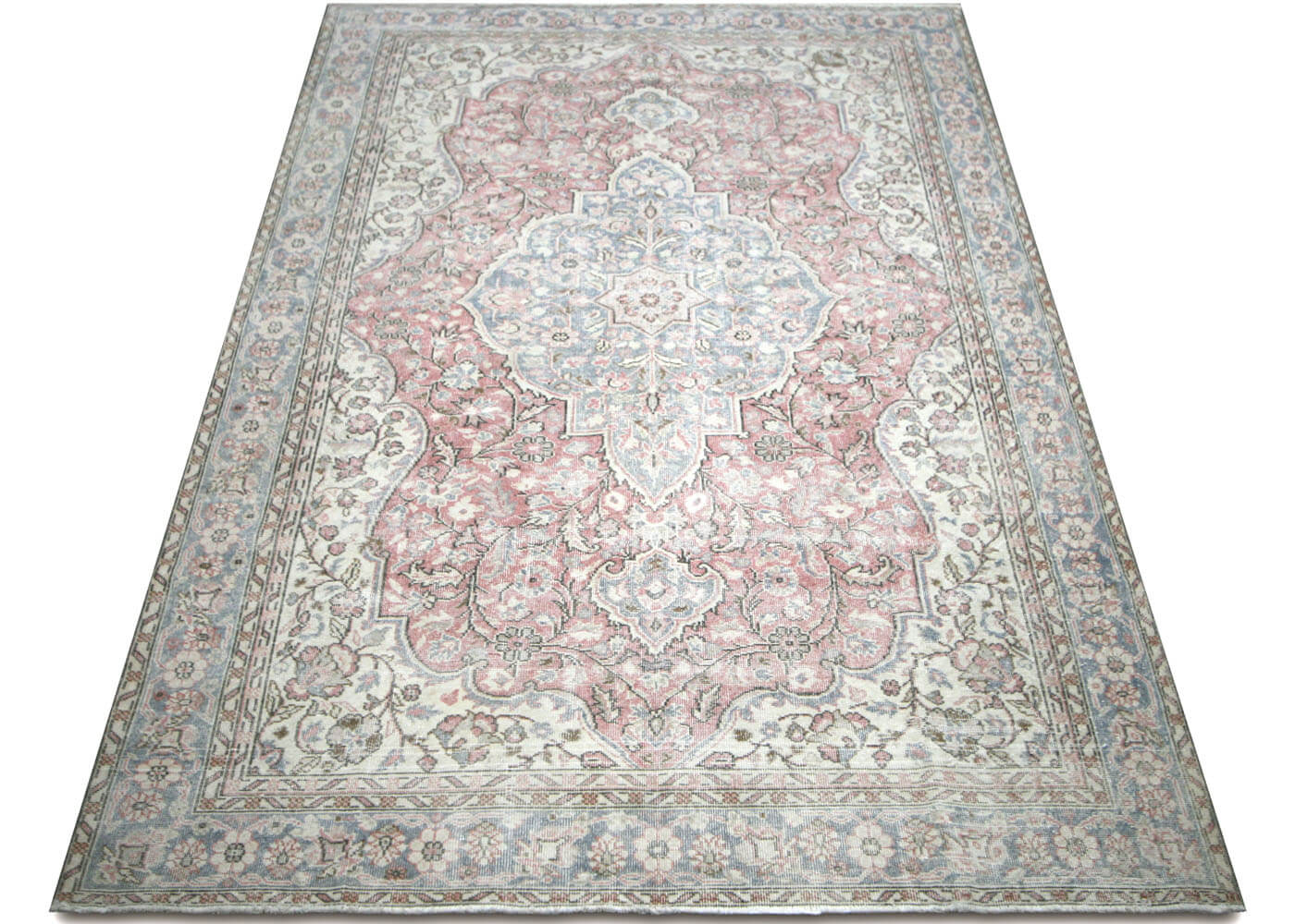 Vintage Turkish Oushak Rug - 6'9" x 11' - 210237