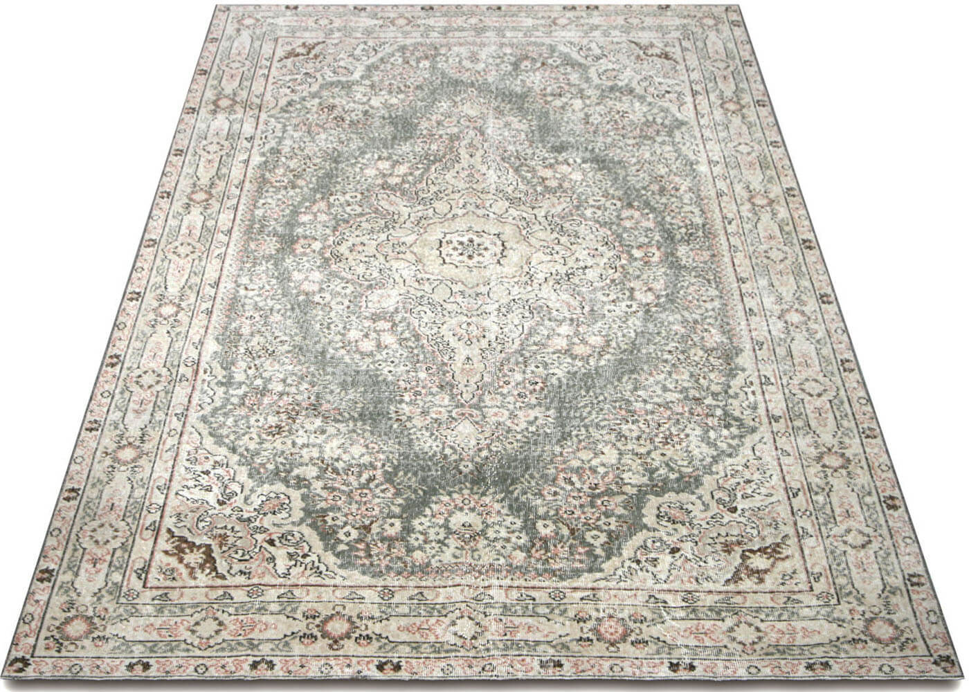 Vintage Turkish Oushak Rug - 6'9" x 10' - 210255