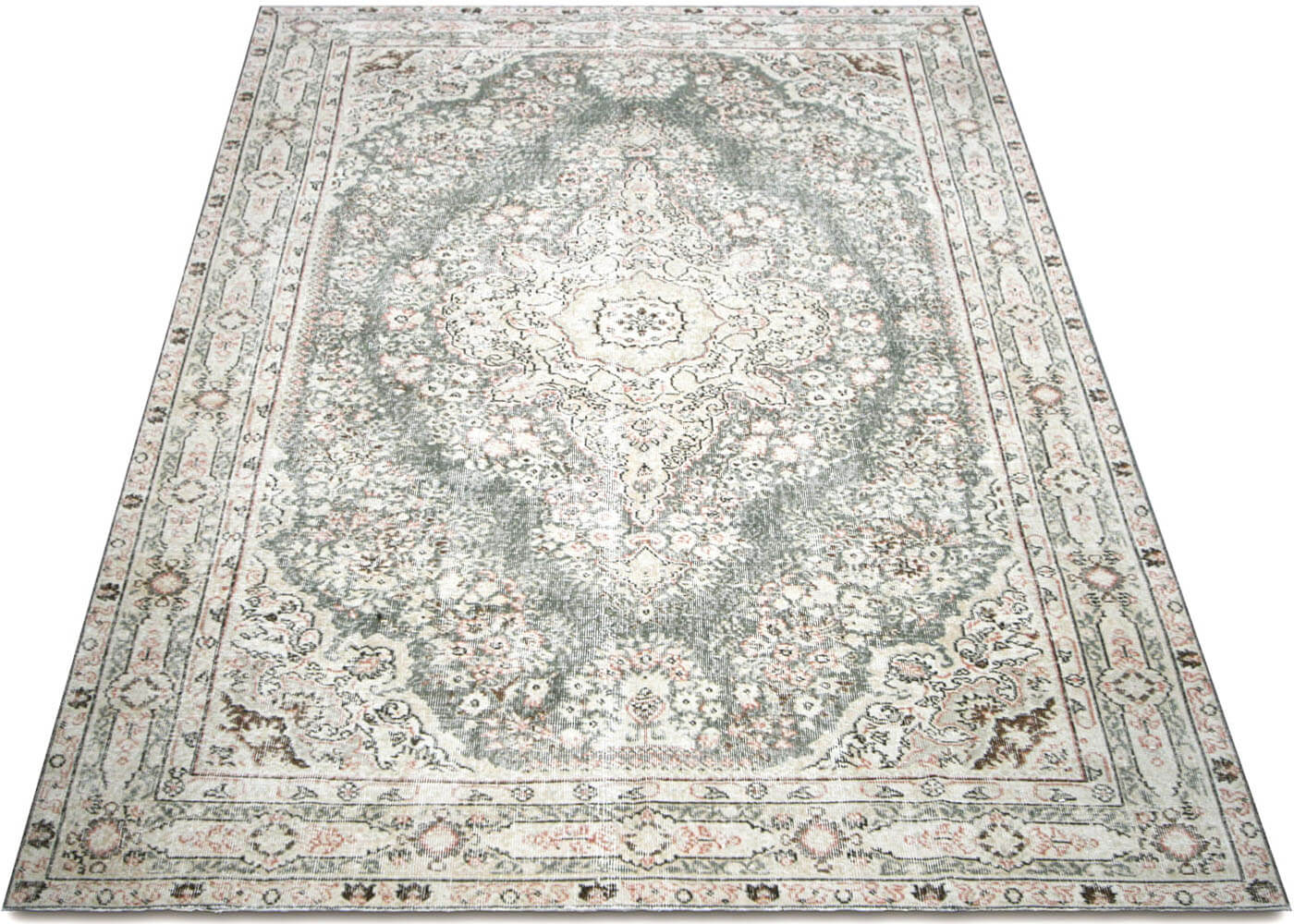 Vintage Turkish Oushak Rug - 6'9" x 10' - 210255