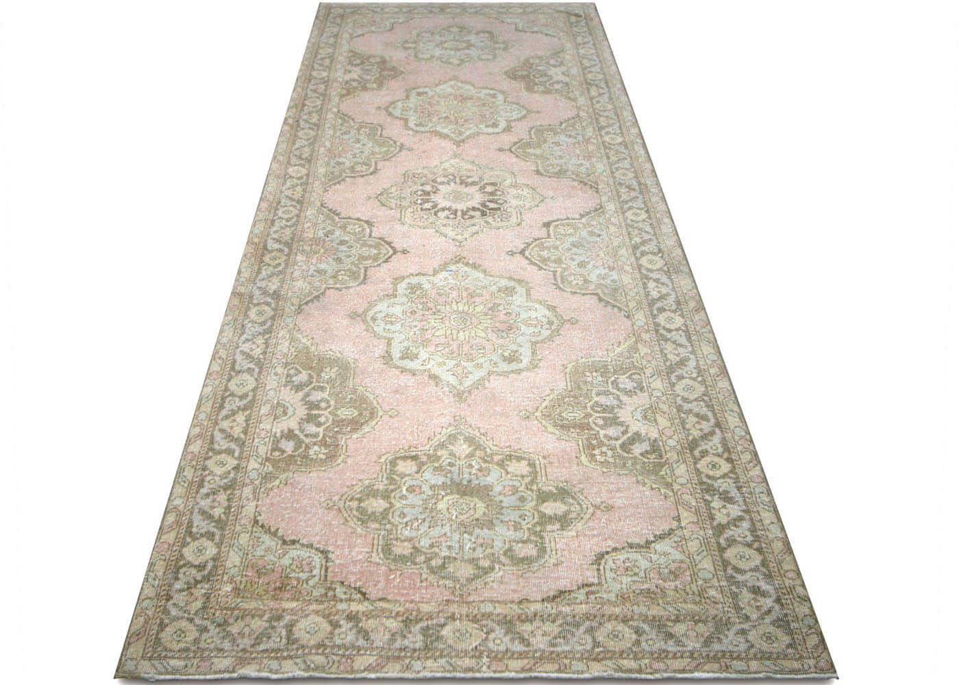 Vintage Turkish Oushak Rug - 4'8" x 14' - 210261