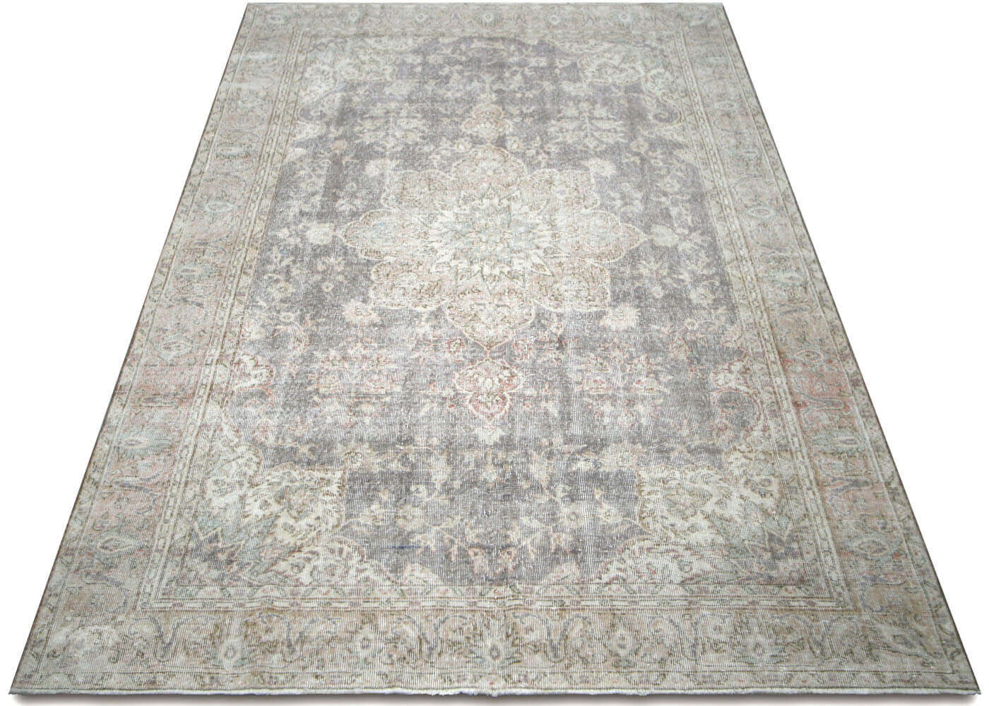Vintage Turkish Oushak Rug - 6'7" x 10'3" - 210263