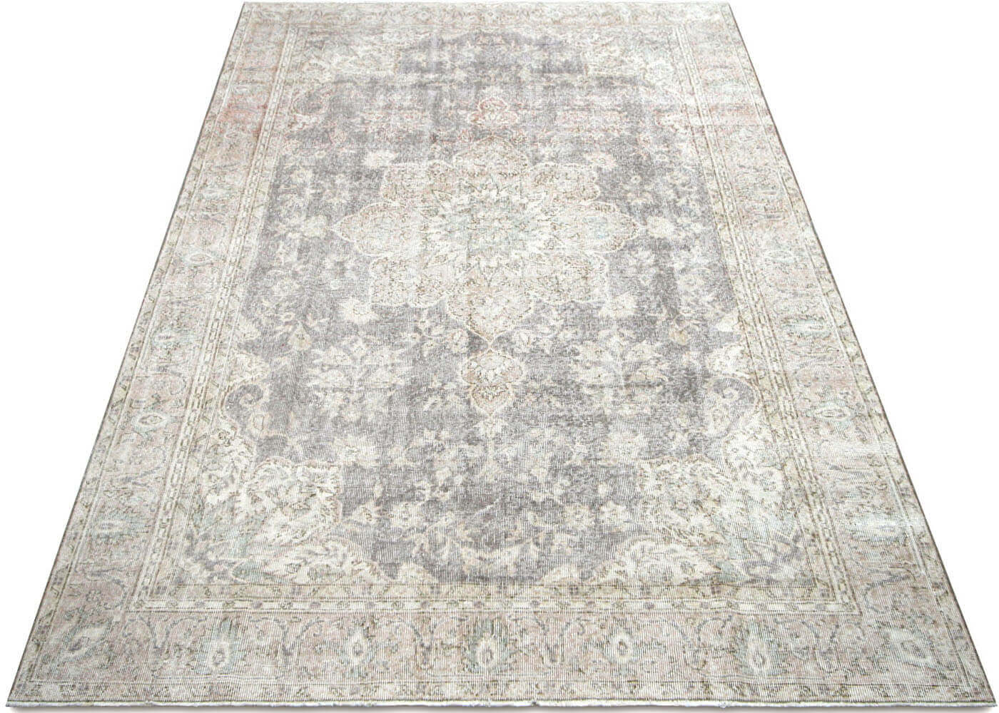 Vintage Turkish Oushak Rug - 6'7" x 10'3" - 210263