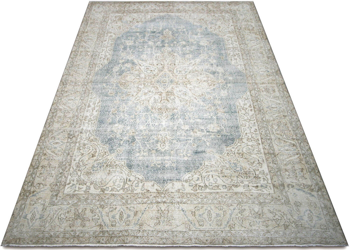 Vintage Turkish Oushak Rug - 7'4" x 12'1" - 210264
