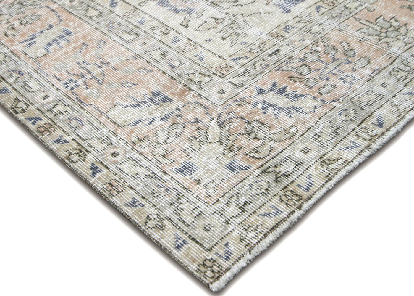 Vintage Turkish Oushak Rug - 7'4" x 11' - 210268
