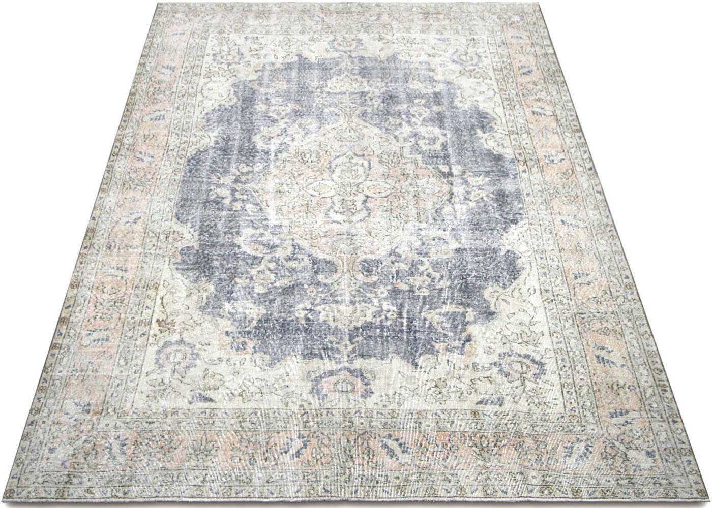 Vintage Turkish Oushak Rug - 7'4" x 11' - 210268