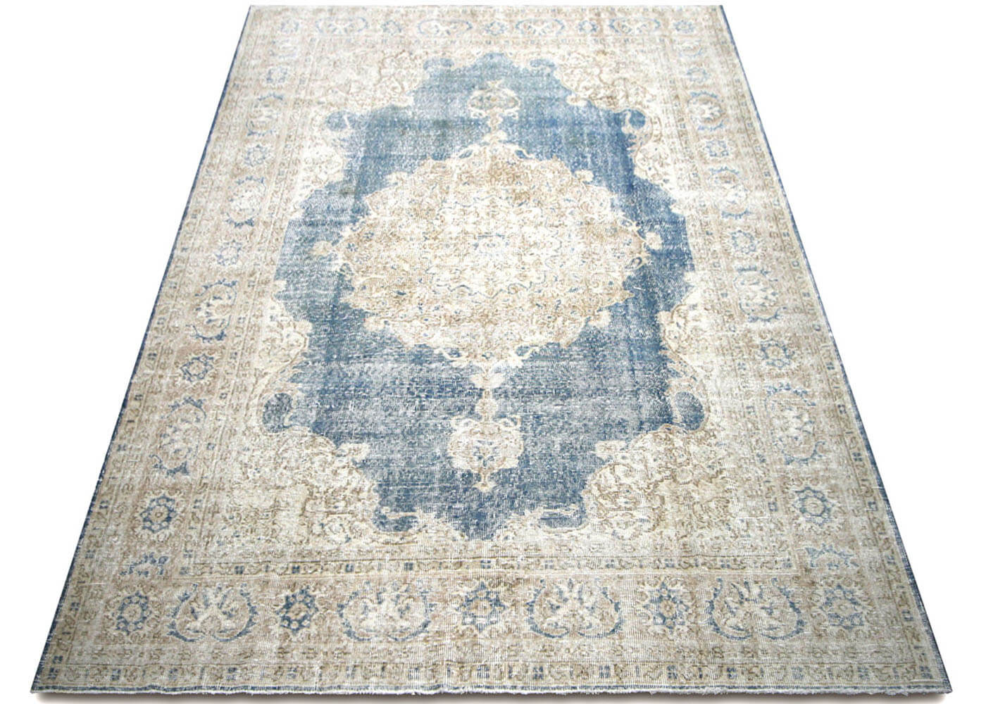 Vintage Turkish Oushak Rug - 6'8" x 10'3" - 210271