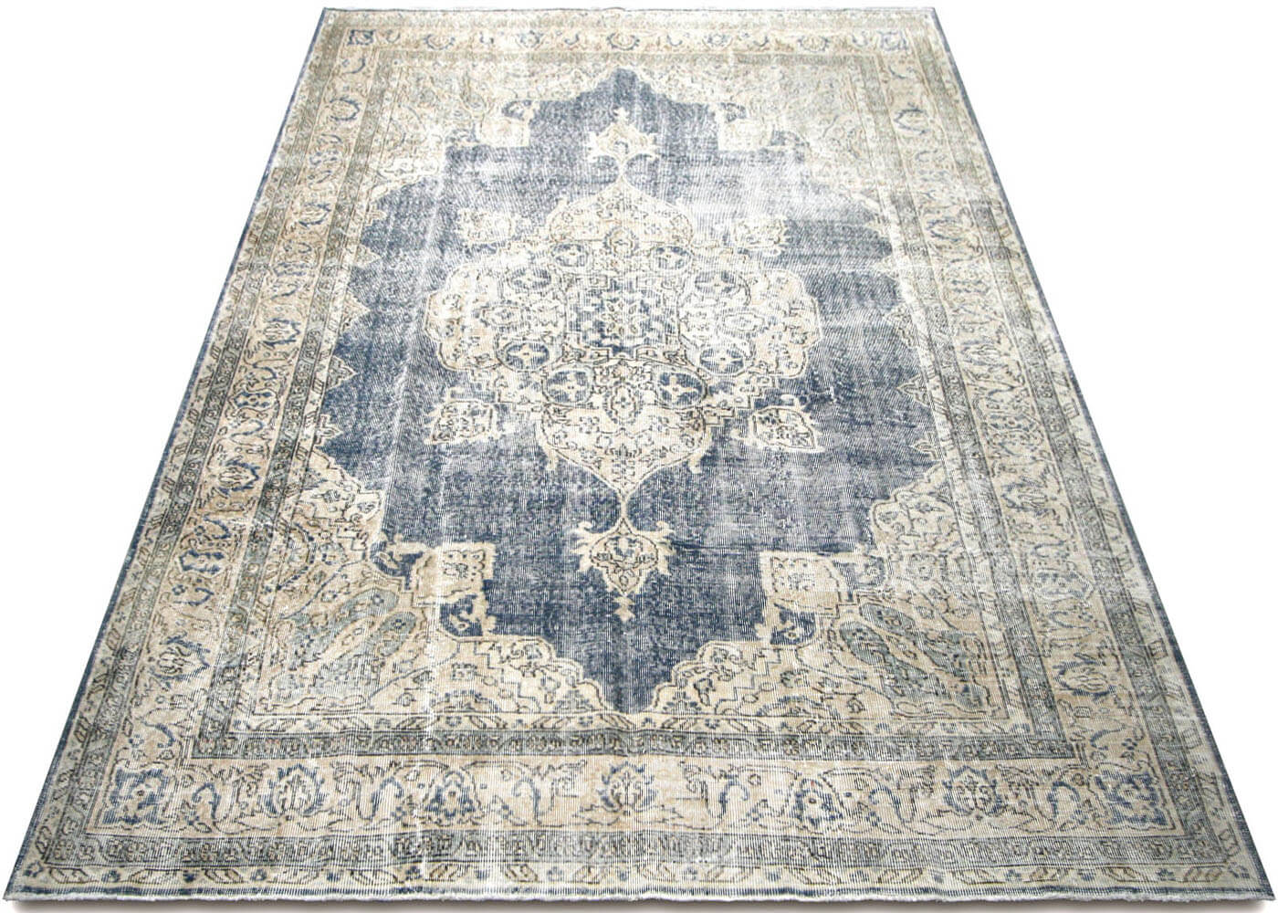 Vintage Turkish Oushak Rug - 6'11" x 10'3" - 210272