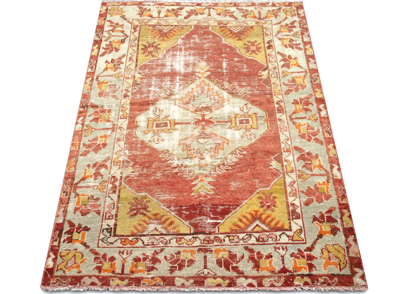 Vintage Turkish Oushak Rug - 2'11" x 4'8" - 210279