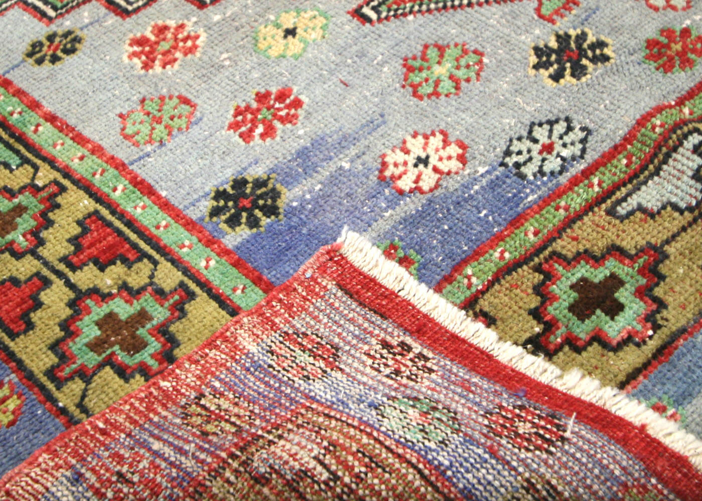 Vintage Turkish Oushak Runner - 3'9" x 9'4" - 210281