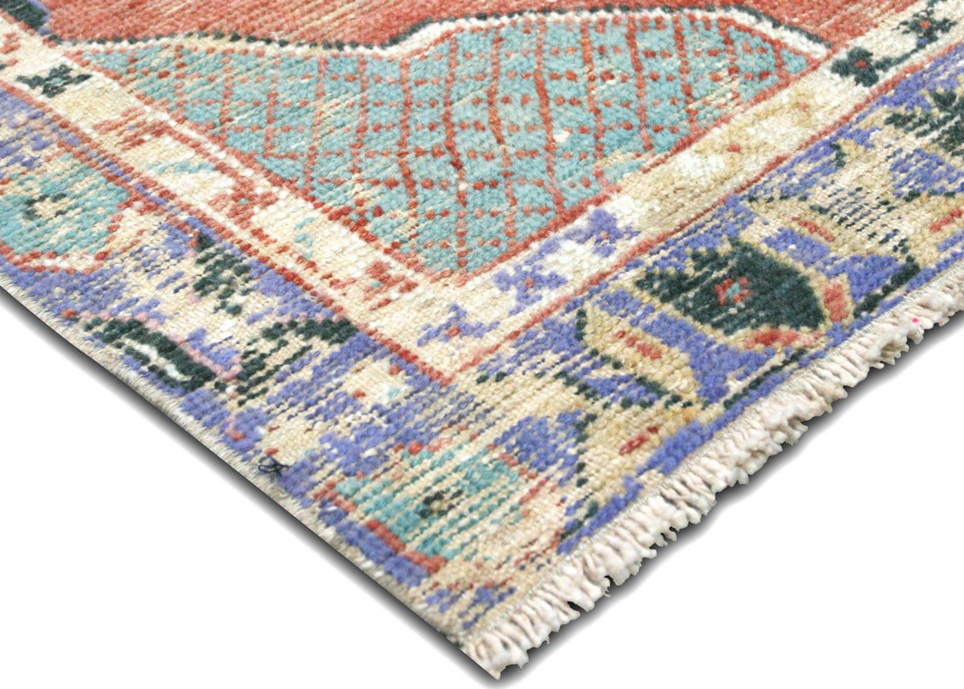 Vintage Turkish Oushak Rug - 2'5" x 5'2" - 210291