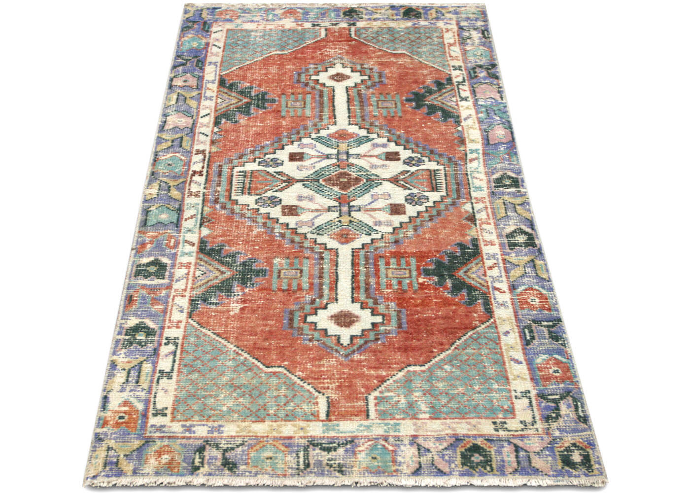 Vintage Turkish Oushak Rug - 2'5" x 5'2" - 210291