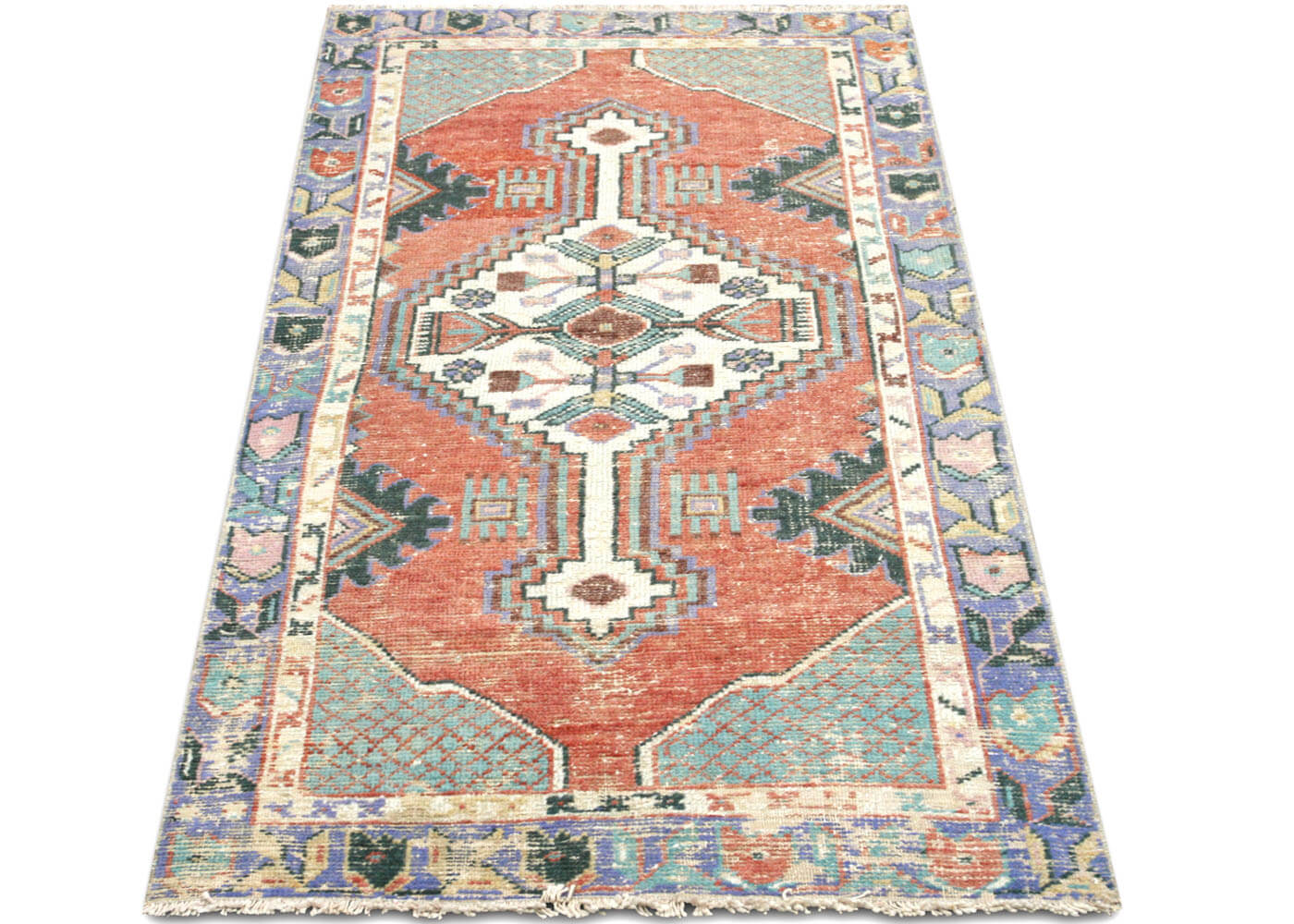 Vintage Turkish Oushak Rug - 2'5" x 5'2" - 210291