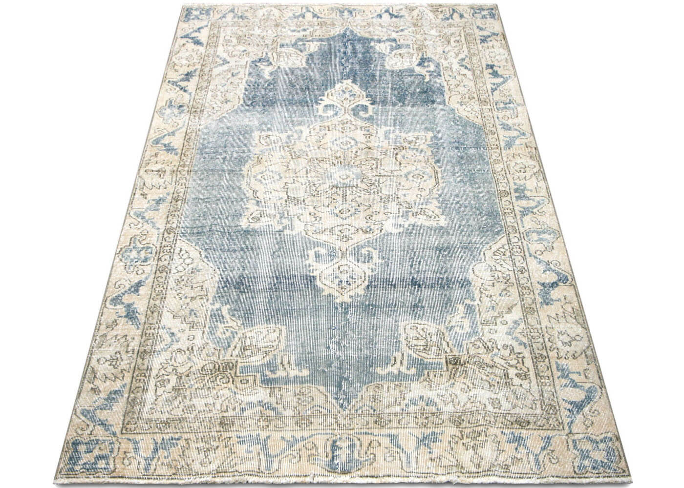 Vintage Turkish Oushak Rug - 4'9" x 7'11" - 210294