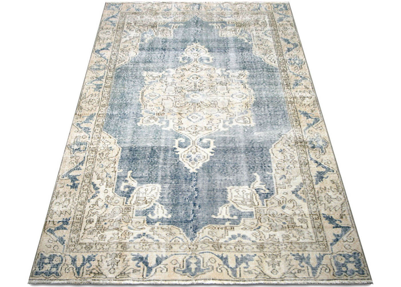 Vintage Turkish Oushak Rug - 4'9" x 7'11" - 210294