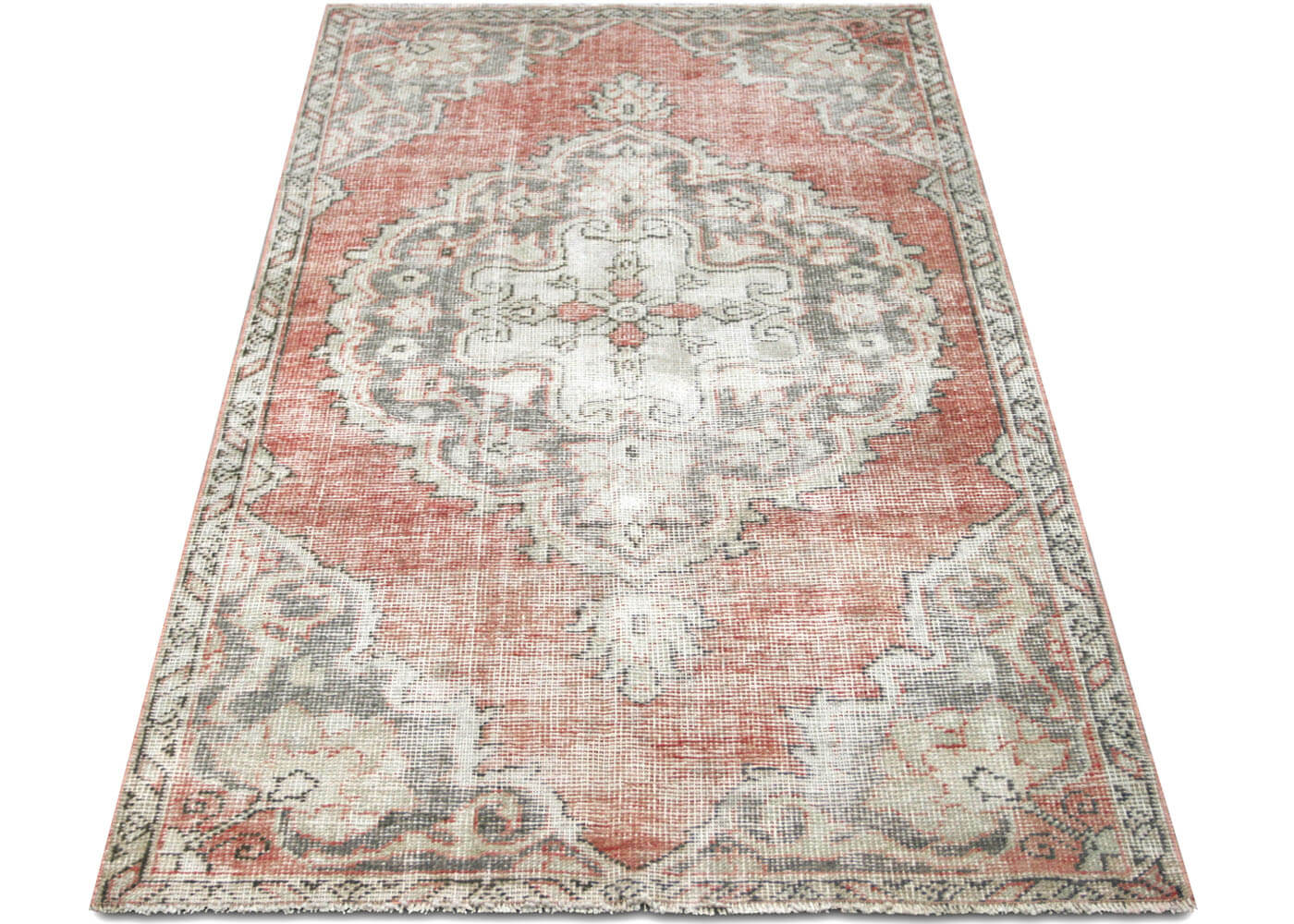 Vintage Turkish Oushak Rug - 3'8" x 6'10" - 210303