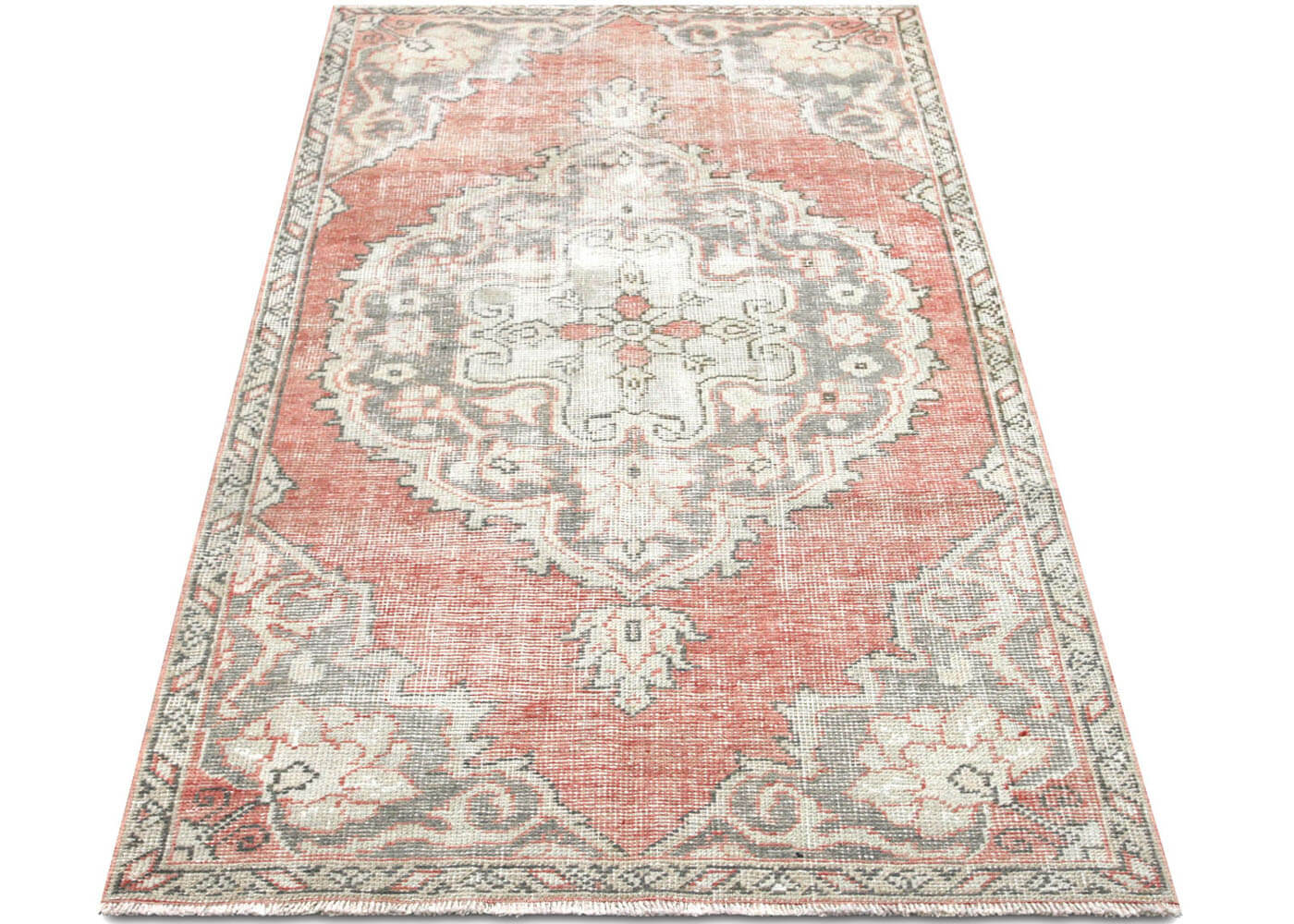Vintage Turkish Oushak Rug - 3'8" x 6'10" - 210303