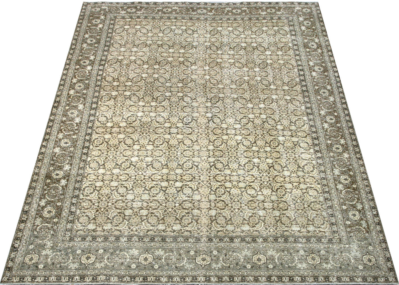 Semi Antique Persian Tabriz Rug - 9' x 12'1" - 210320