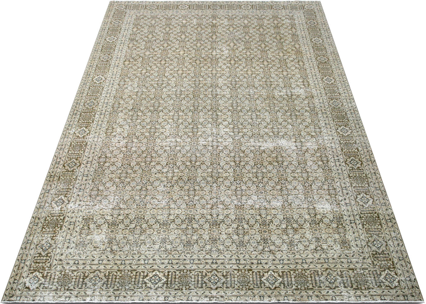 Semi Antique Persian Tabriz Rug - 8'8" x 13'1" - 210326