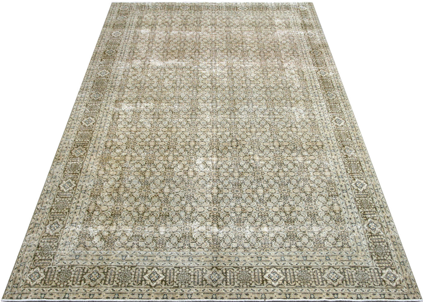 Semi Antique Persian Tabriz Rug - 8'8" x 13'1" - 210326