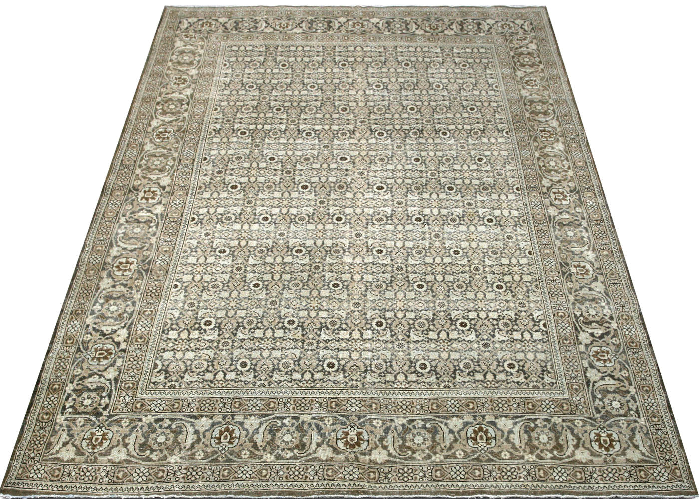 Semi Antique Persian Tabriz Rug - 7'8" x 10'10" - 210342