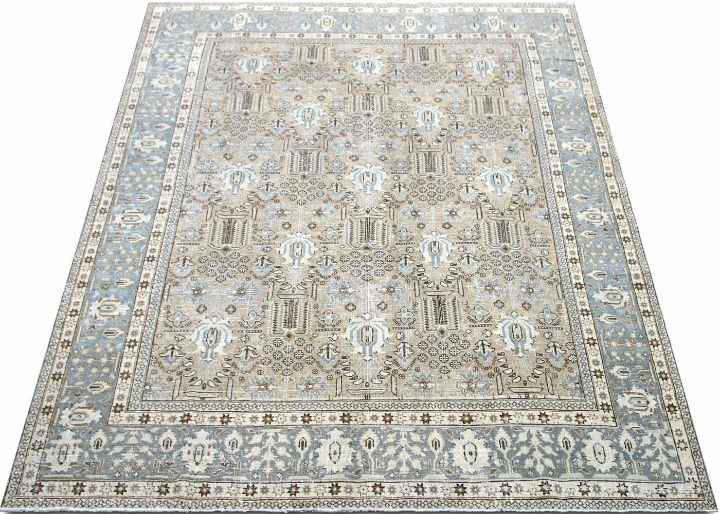 Semi Antique Persian Tabriz Rug - 7'3" x 9'9" - 210365