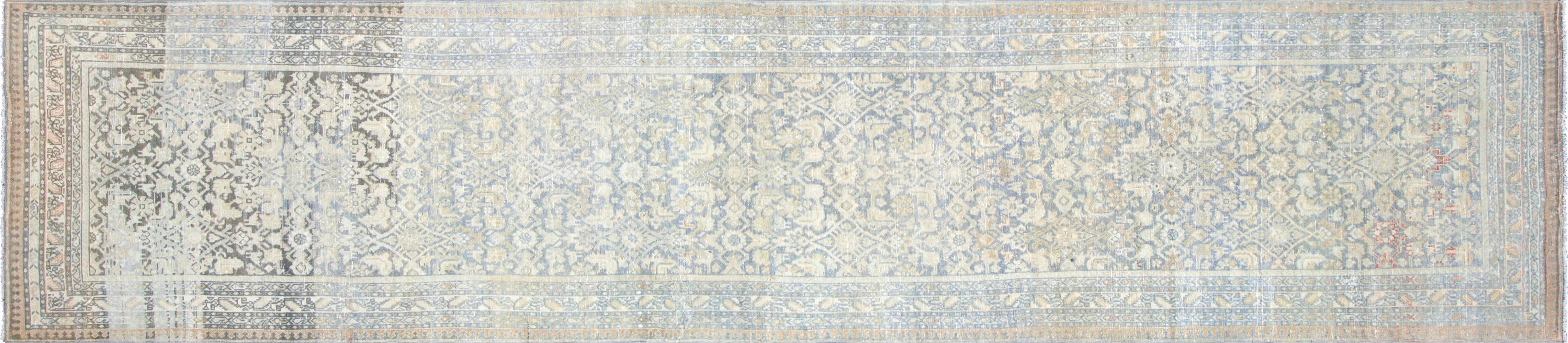 Semi Antique Persian Melayer Runner - 3'5 x 15'10" - 210372