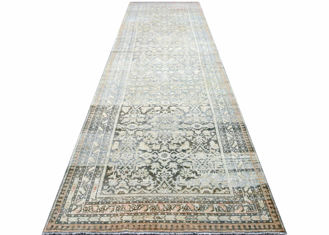 Semi Antique Persian Melayer Runner - 3'5 x 15'10" - 210372