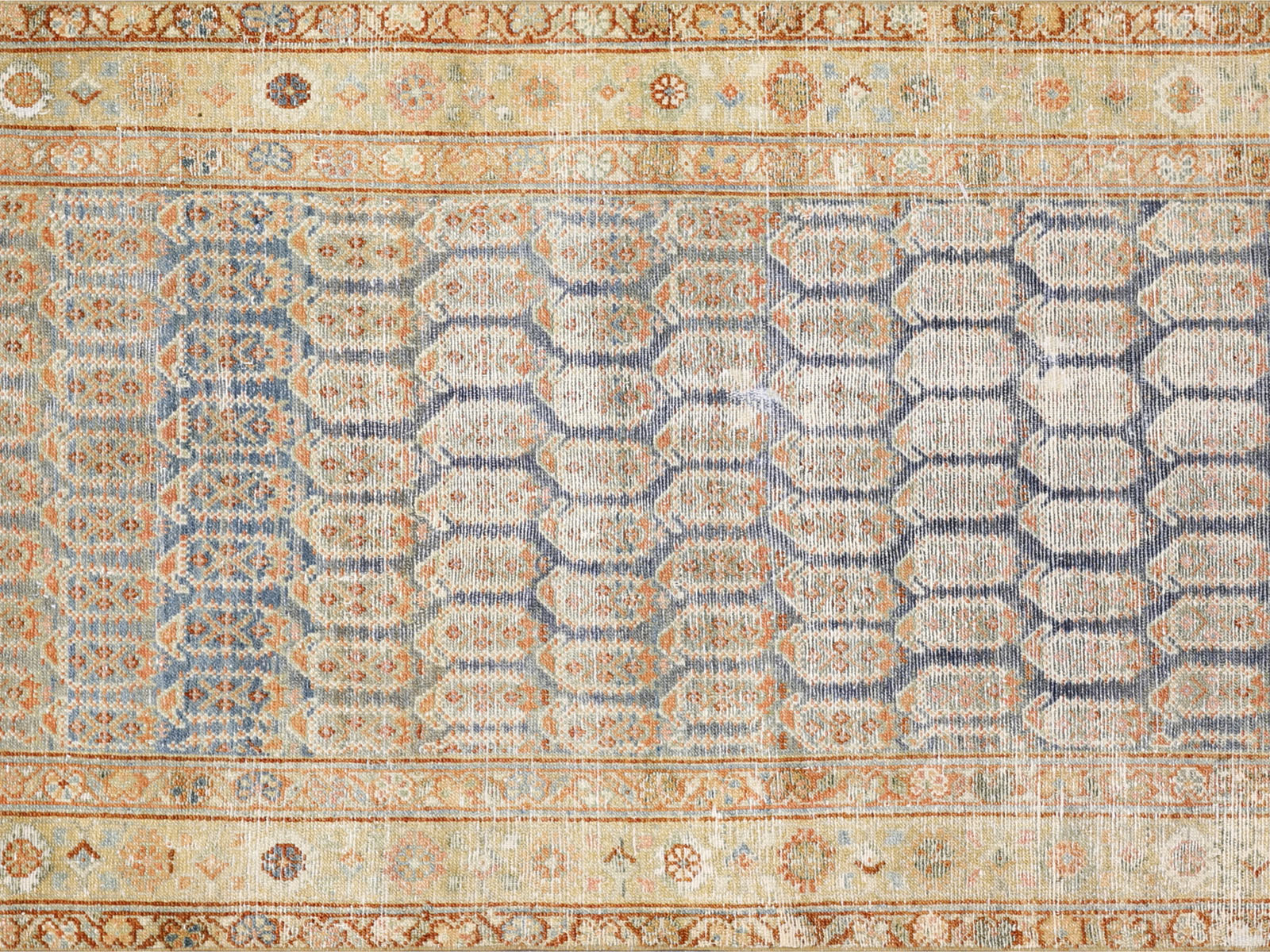 Semi Antique Persian Melayer Runner - 3'4" x 15'6"
