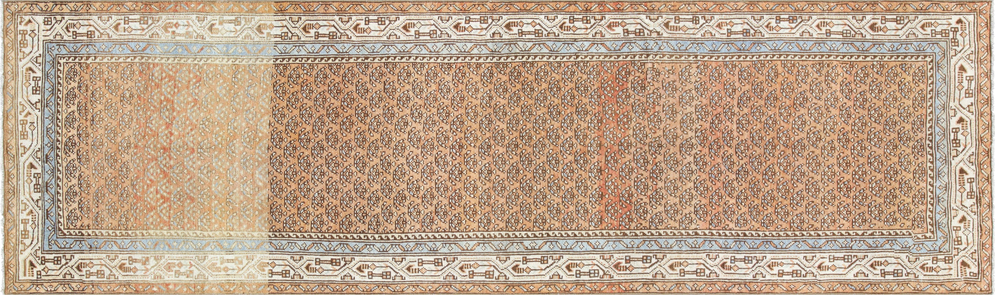 Semi Antique Persian Melayer Runner - 3'2" x 10'7" - 210414