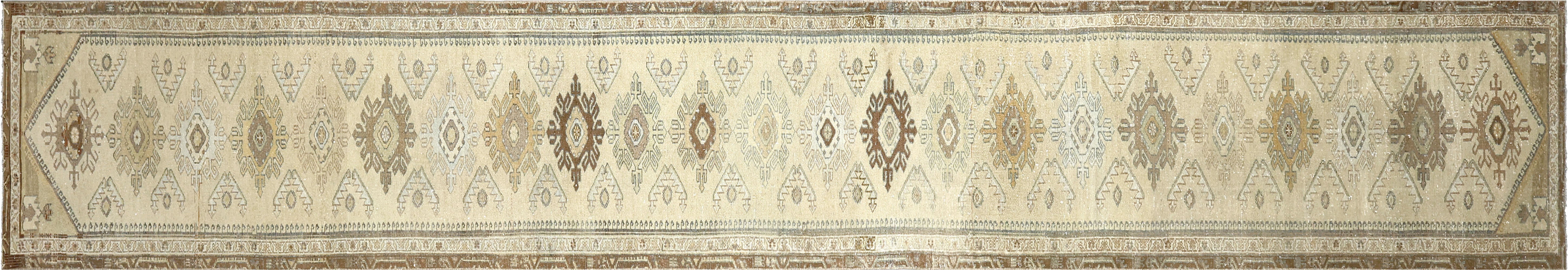 Semi Antique Persian Melayer Runner - 2'1" x 19'9" - 210444