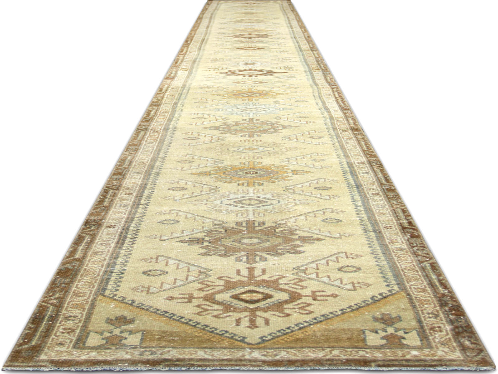 Semi Antique Persian Melayer Runner - 2'1" x 19'9"