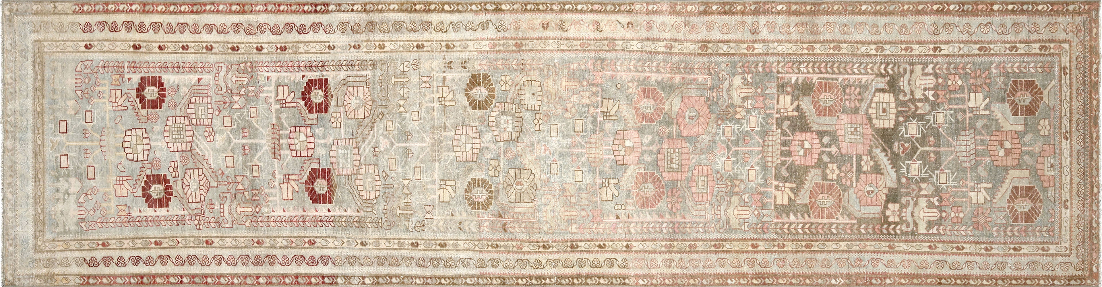 Semi Antique Persian Melayer Runner - 3'4" x 12'7" - 210446