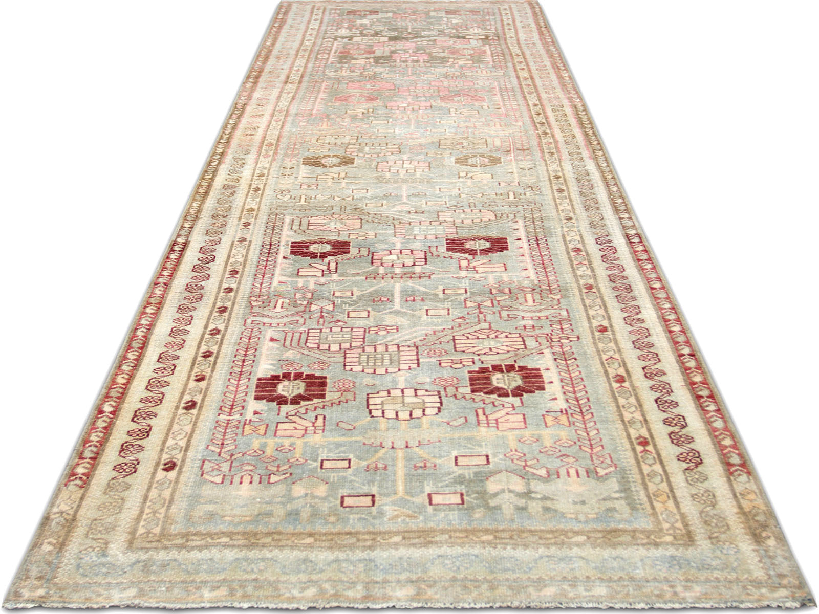 Semi Antique Persian Melayer Runner - 3'4" x 12'7" - 210446