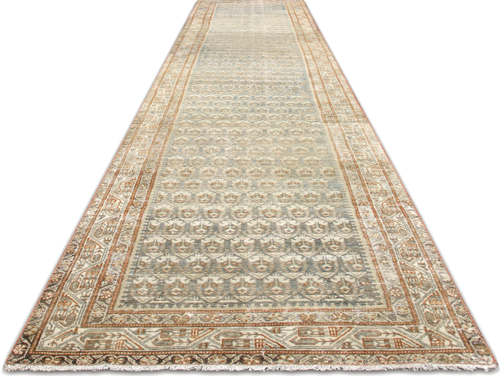 Semi Antique Persian Melayer Runner - 3'2" x 16'2"