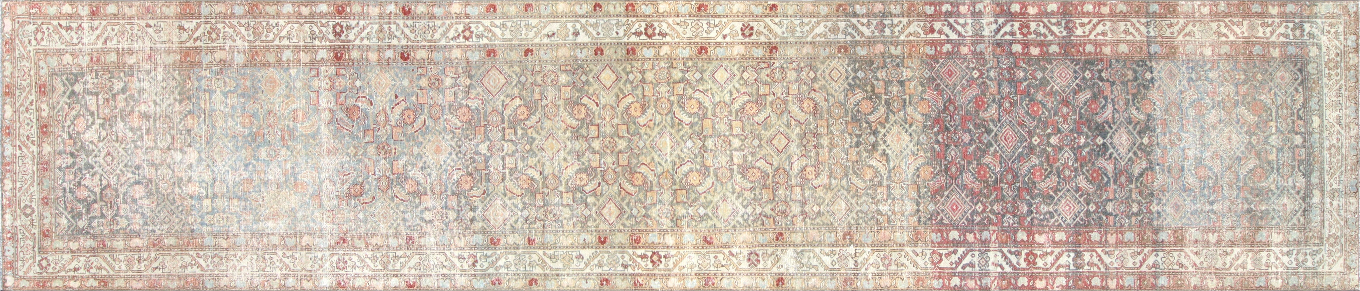 Semi Antique Persian Melayer Runner - 3'6" x 16'3" - 210448