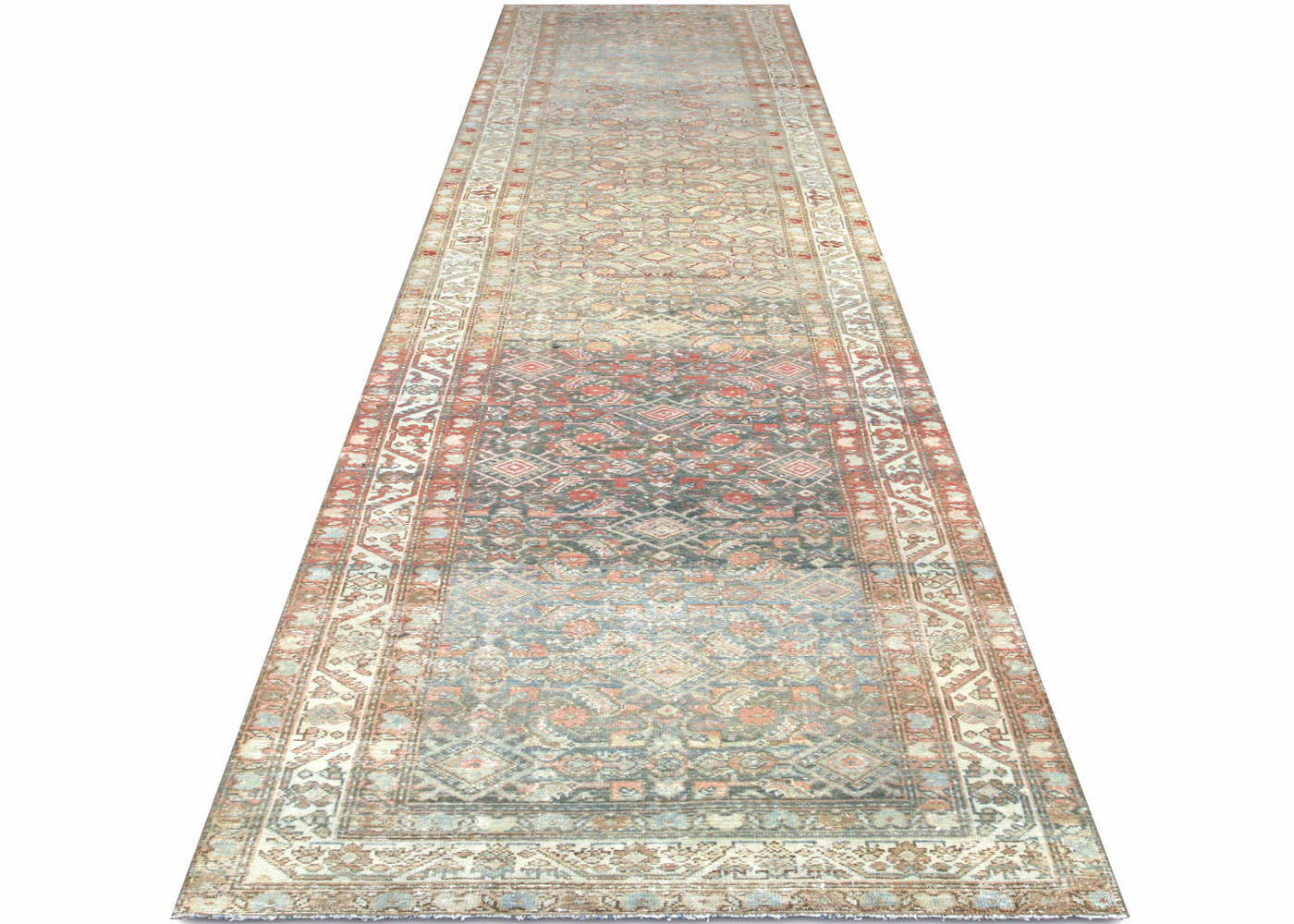 Semi Antique Persian Melayer Runner - 3'6" x 16'3" - 210448