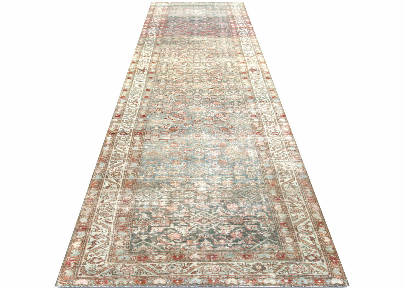 Semi Antique Persian Melayer Runner - 3'6" x 16'3" - 210448