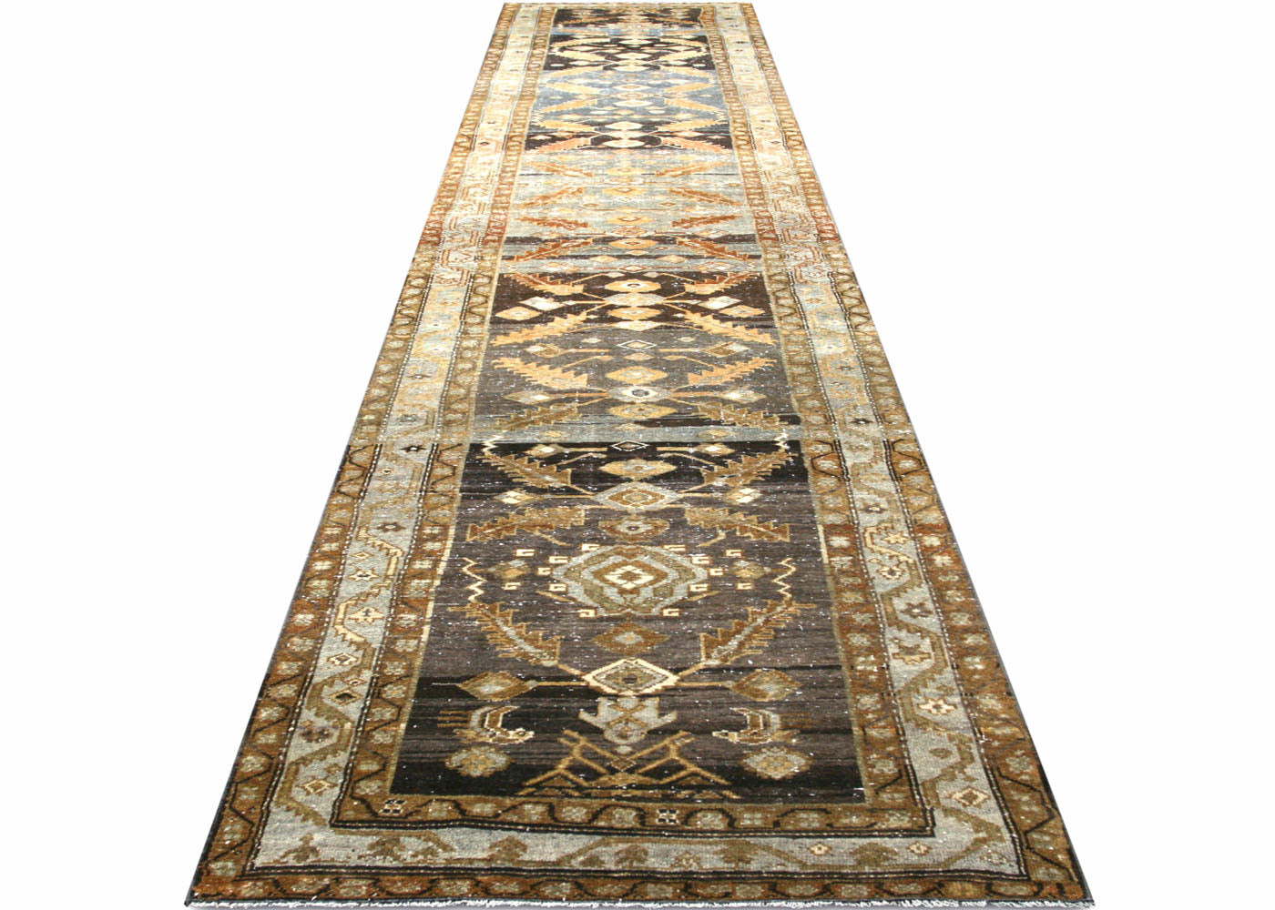 Semi Antique Persian Melayer Runner - 3'3" x 18' - 210458
