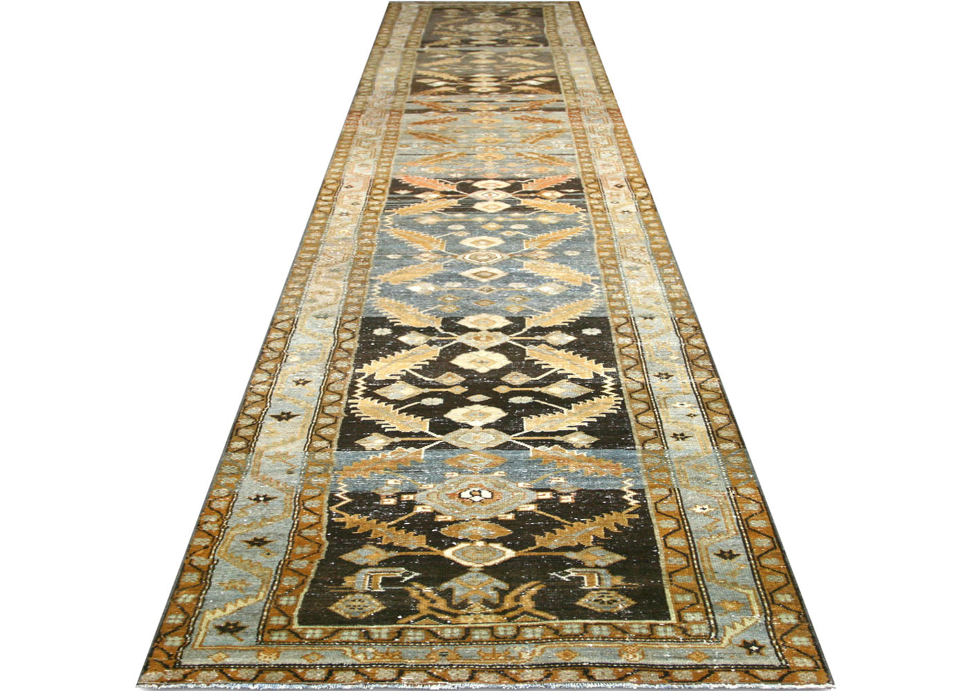 Semi Antique Persian Melayer Runner - 3'3" x 18' - 210458