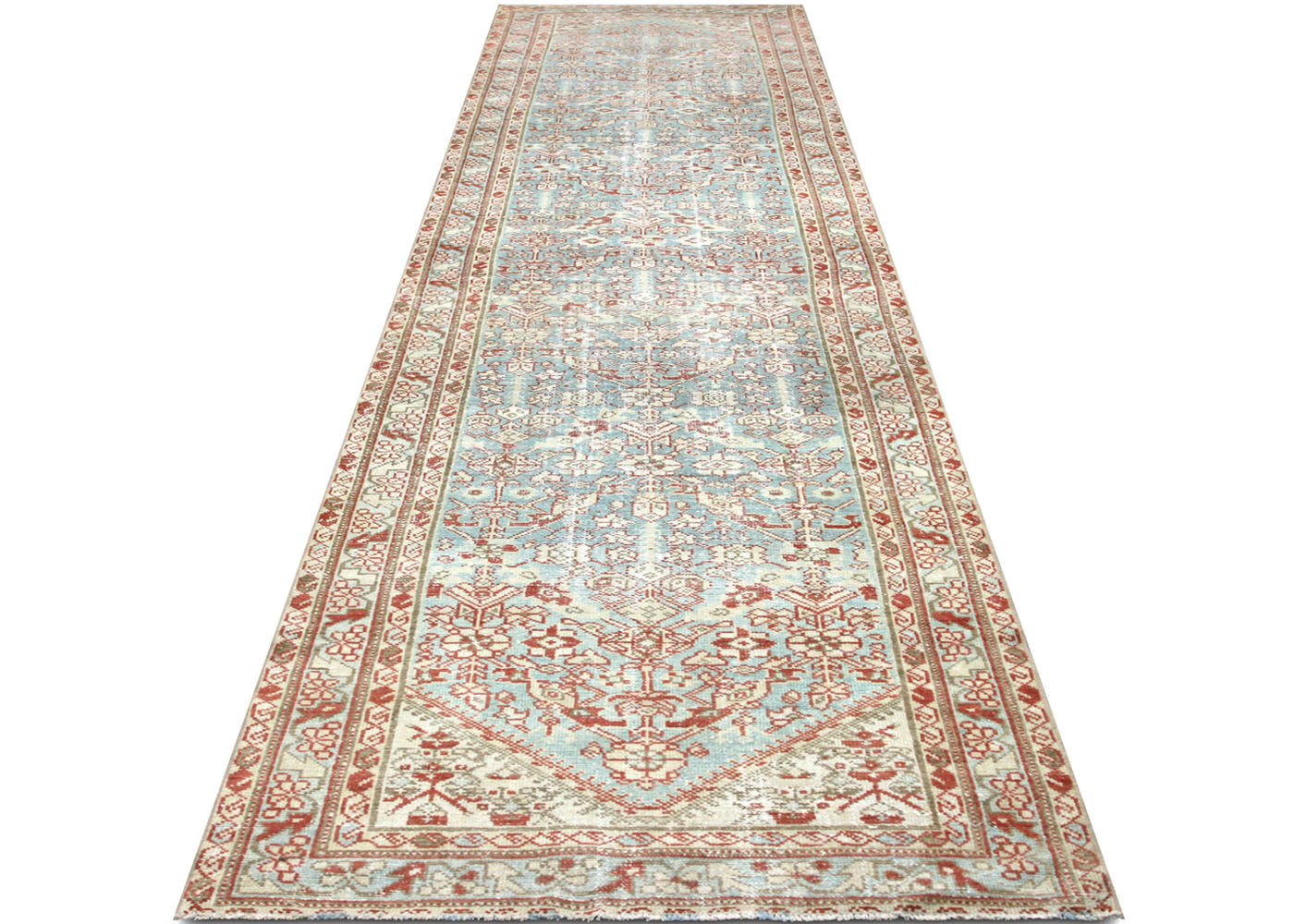 Semi Antique Persian Melayer Runner - 3'4" x 13'5" - 210464