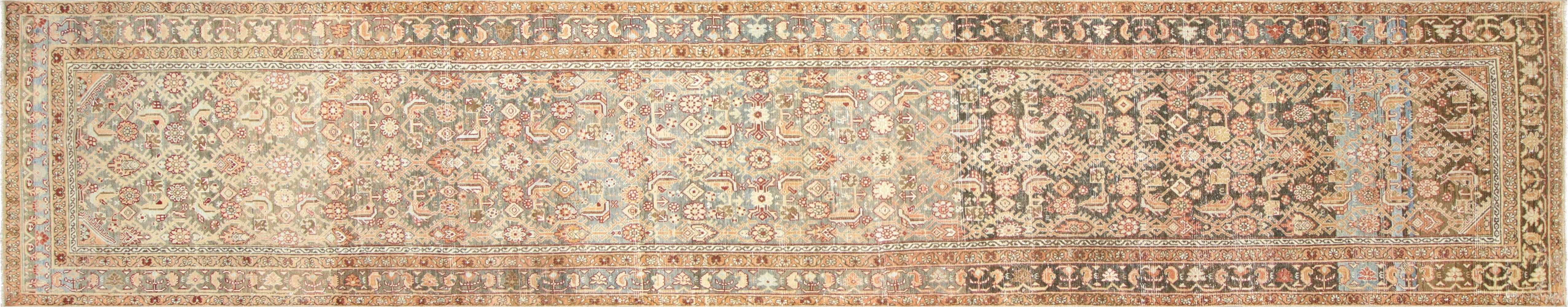 Semi Antique Persian Melayer Runner - 3'4" x 16'11" - 210470