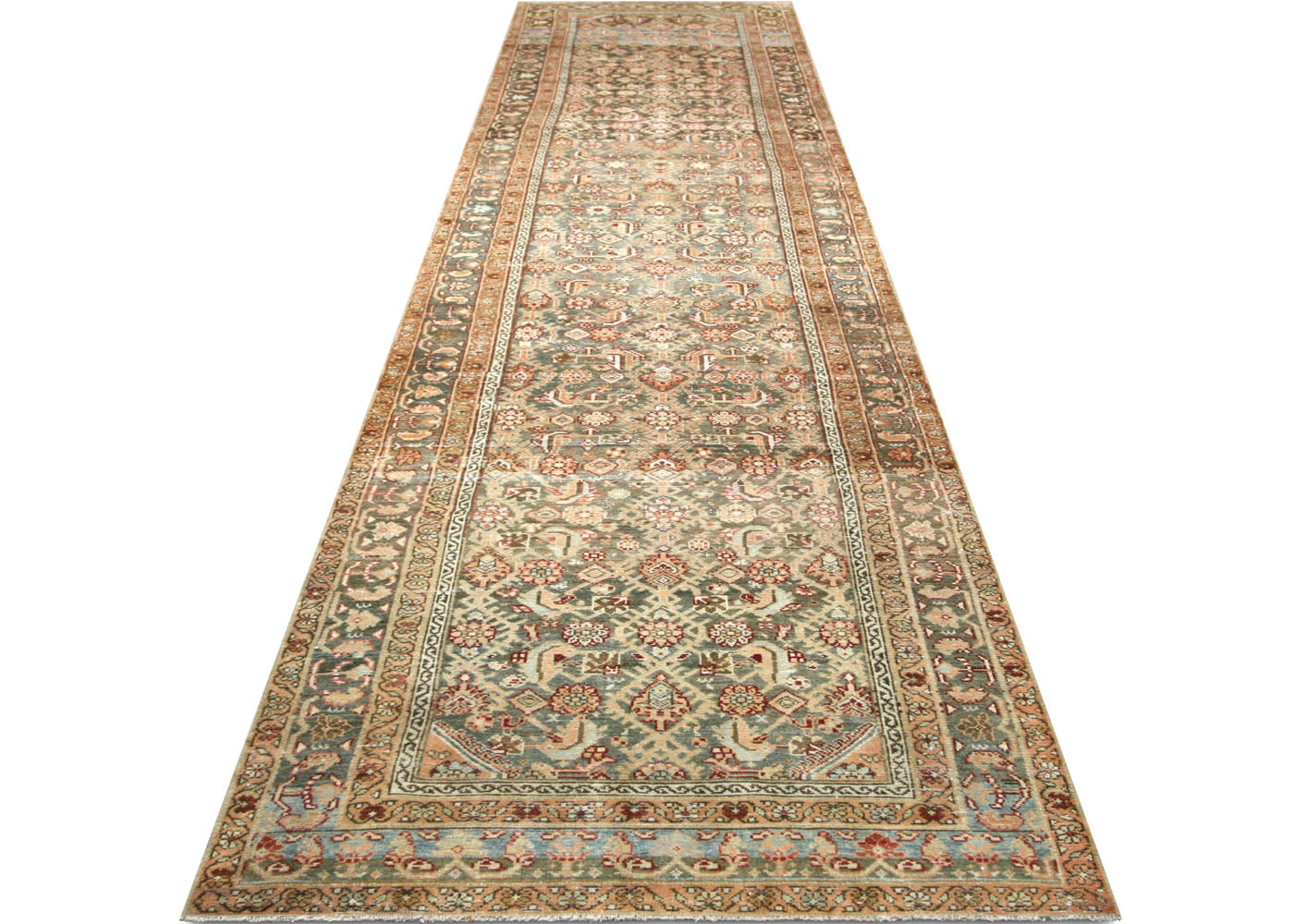 Semi Antique Persian Melayer Runner - 3'4" x 16'11" - 210470