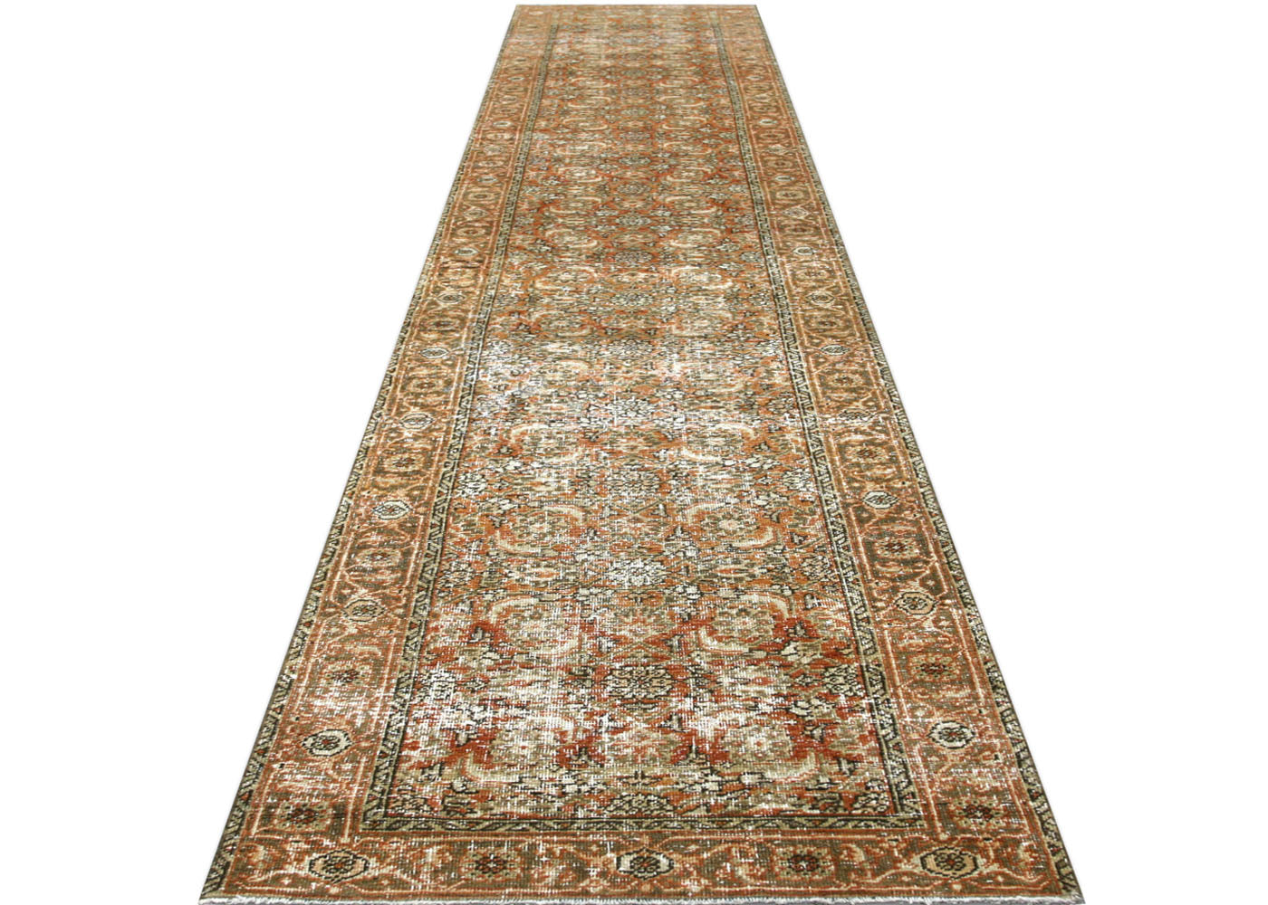 Semi Antique Persian Tabriz Runner - 2'9" x 17' - 210482